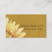 QR Code Yellow Sunflower watercolor 名刺 (正面)