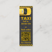 QR Code Yellow Taxi Company Business Service スキニー名刺 (正面)