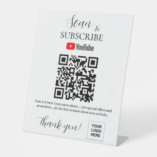 QR code Youtube Subscribe Pedestal Sign 台座サイン