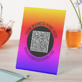 QR CodeScan Infoペデスタルサインカスタム文字 台座サイン (インサイチュ)