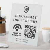 QR Connect Wifi |ビジネスロゴ 台座サイン (インサイチュ)