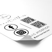 QR Connect With Usビジネスロゴソーシャルメディア ポスター (角)