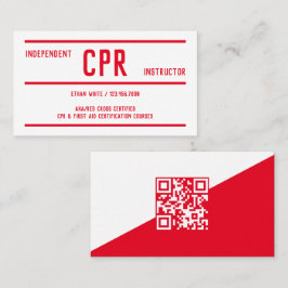 QR CPRトレーニングおよび応急処置インストラクター 名刺