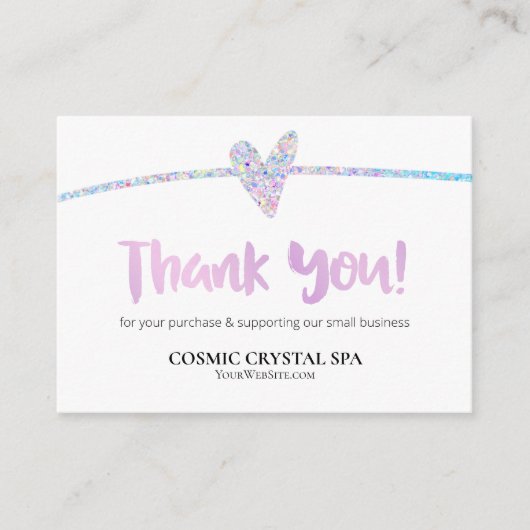 *~* QR HOLO RAINBOW - AP8レビューに感謝します エンクロージャーカード (正面)