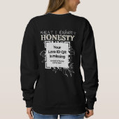 QR - "HONESTY - FLOWERS" - What I Expect スウェットシャツ (裏面)