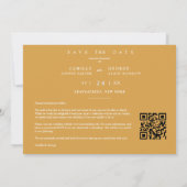 QR in Exquisite Minimalist Custom 3-Photo Wedding セーブザデート (裏面)