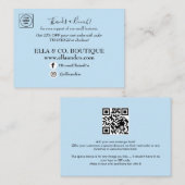 QR Logo Minimal Thank You Note Card エンクロージャーカード (正面/裏面)