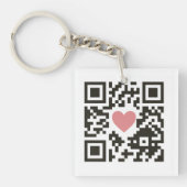QR Love Code キーホルダー (正面)