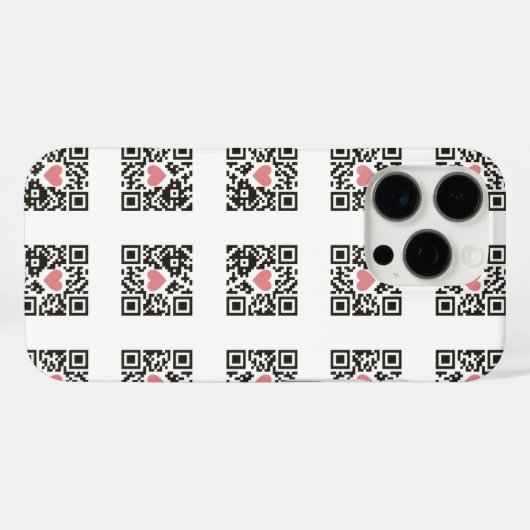QR Love Code Case-Mate iPhoneケース (裏面 (横))