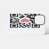 QR Love Code iPhoneケース (裏面横)