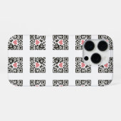 QR Love Code iPhoneケース (裏面横)