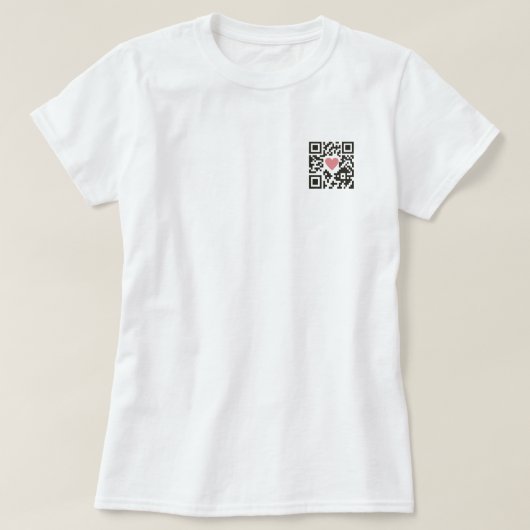 QR Love Code Tシャツ (デザイン正面)
