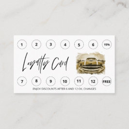 *～* QR Lube Car Washロゴ自動 ロイヤリティカード