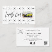 *～* QR Lube Car Wash – ロゴの自動購入特典 ロイヤリティカード (正面/裏面)