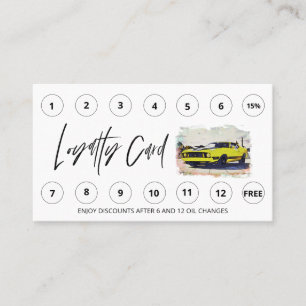 *~* QR Lube Car Wash – ロゴの自動購入特典 ロイヤリティカード