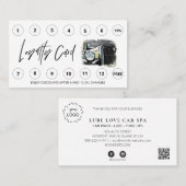 *~* QR Lube Car Wash – ロゴ特典自動有効 ロイヤリティカード (正面/裏面)