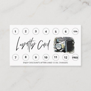 *~* QR Lube Car Wash – ロゴ特典自動有効 ロイヤリティカード