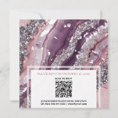 *~* QR MAUVE RSVPシルバーAGATE AR66 結婚's 招待状 (裏面)
