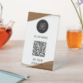 QR Menu Pedestal display holder 台座サイン (インサイチュ)