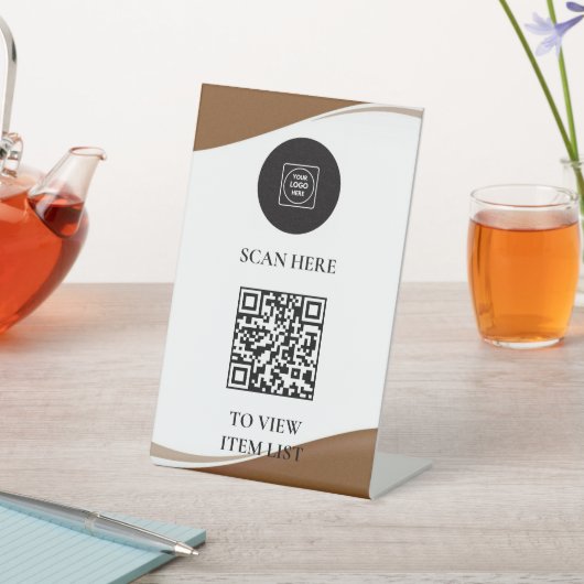 QR Menu Pedestal display holder 台座サイン (インサイチュ)