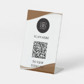 QR Menu Pedestal display holder 台座サイン (正面)