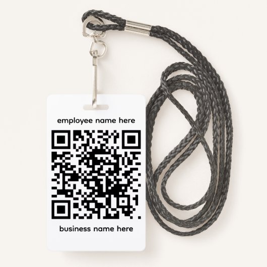 QR Name Badge バッジ (正面ランヤード)