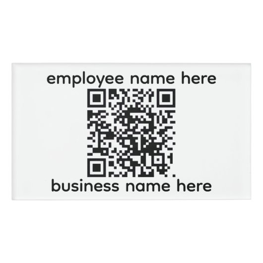QR Name Tag 名札 (正面)