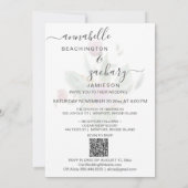 *~* QR RSVPミニマルバラブドブーケAR12結婚s 招待状 (裏面)