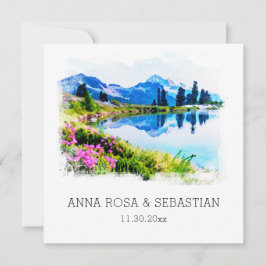 *～* QR RSVP山地花AP19 RSVP 結婚 招待状