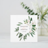 *~* QR RSVP AR15牡丹花枠結婚の 招待状 (スタンド正面)