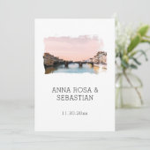 *～* QR RSVP Florence Italy Firenze AP12 結婚's  招待状 (スタンド正面)