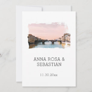*～* QR RSVP Florence Italy Firenze AP12 結婚's  招待状