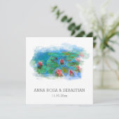 *～* QR RSVP MONET LILY POND AP12 RSVP 結婚 招待状 (スタンド正面)