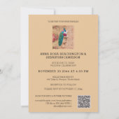 *～* QR RSVP Peacock Vinaage ビクトリアン AR24結婚' 招待状 (裏面)
