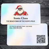 QR Santa for Hire Funny 名刺