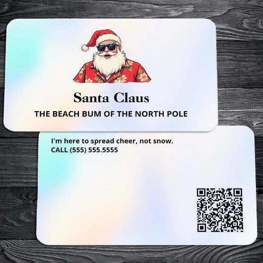 QR Santa for Hire Funny 名刺