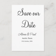 QR Save Our Date フォトネーム 日付 黒白追加