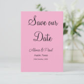 QR Save Our Date フォトネーム 日付 黒白追加 エンクロージャーカード (スタンド正面)