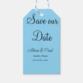 QR Save Our Date フォトネーム 日付 黒白追加 ギフトタグ