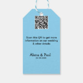 QR Save Our Date フォトネーム 日付 黒白追加 ギフトタグ (裏面)