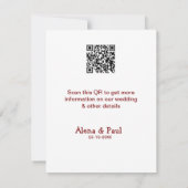 QR Save Our Date フォトネーム 日付 黒白追加 セーブザデート (裏面)