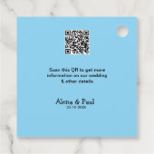 QR Save Our Date フォトネーム 日付 黒白追加 フェイバータグ (裏面)