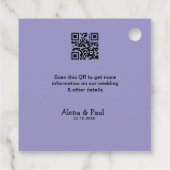 QR Save Our Date フォトネーム 日付 黒白 フェイバータグ (裏面)