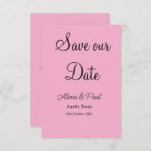 QR Save Our Date フォトネーム 日付 黒 白 エンクロージャーカード (正面/裏面)