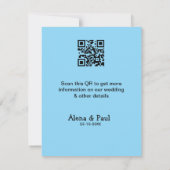 QR Save Our Date フォトネーム 日付 黒 白 セーブザデート (裏面)