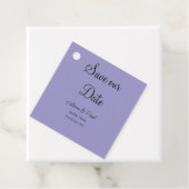 QR Save Our Date フォトネーム 日付 黒 白 フェイバータグ (インサイチュ)