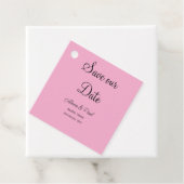 QR Save Our Date フォトネーム 日付 黒 白 フェイバータグ (インサイチュ)