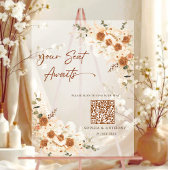 QR Seating Chart Acrylic Wedding Sign アクリルサイン