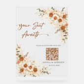 QR Seating Chart Acrylic Wedding Sign アクリルサイン (正面)
