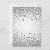 QR Silver Winter Diamonds Glitter Christmas Party 招待状 (裏面)